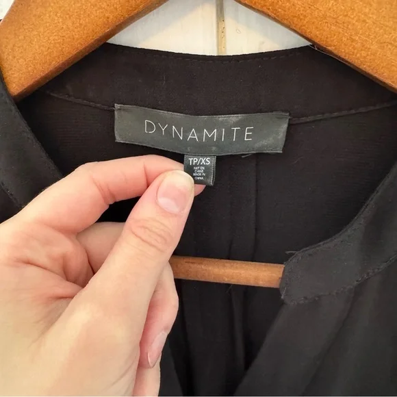Dynamite Black Long Sleeve Dress - Picture 2 of 4
